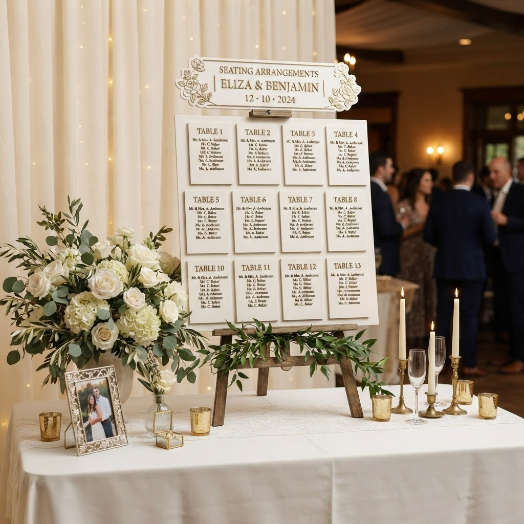 Seating chart display kit